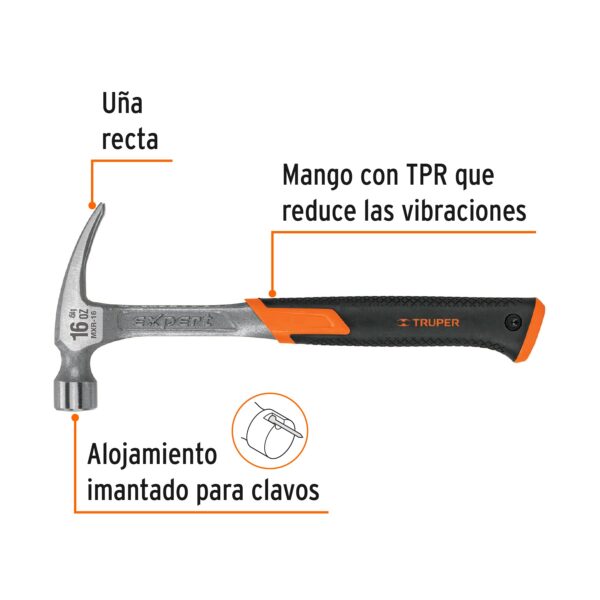 MARTILLO PROF 16OZ MXR-16 METAL TRUPER - Imagen 2
