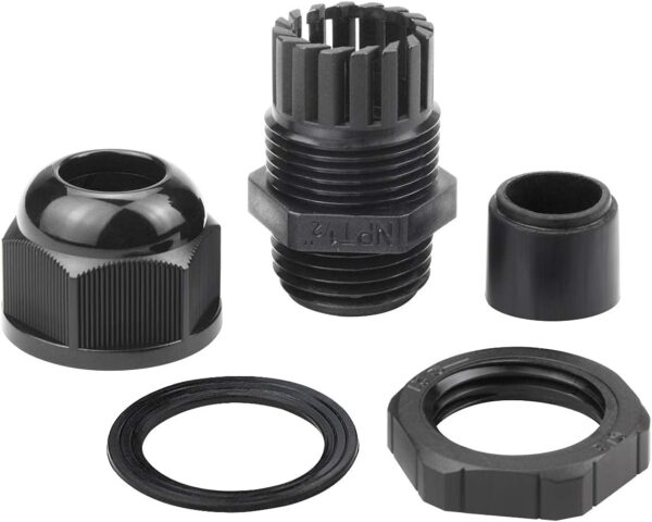 Prensa estopa negra 1/2" IP68 (cod. 39479) - Imagen 2