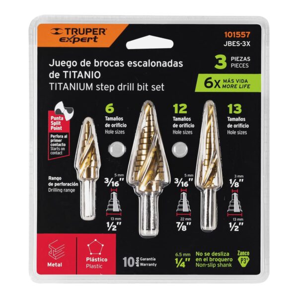Jgo. Broca escalonada Truper 3/1 JBES-3X (cod. 39712)