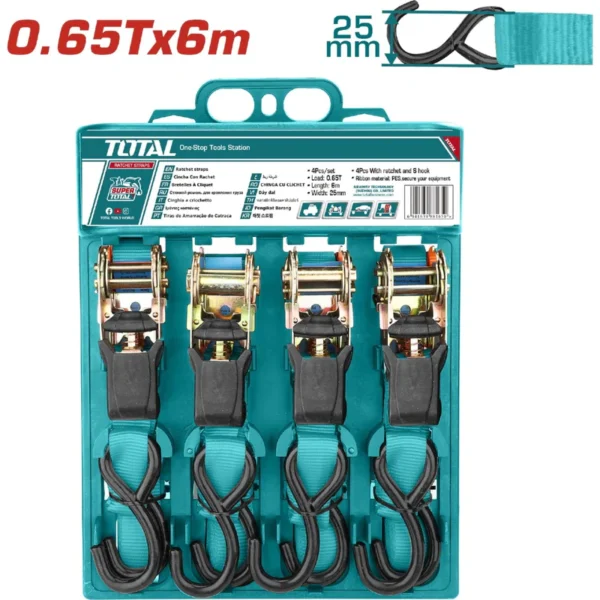 ESLINGA TOTAL C/RACHET 4 PIEZAS 1X6M 0.65T THTRS065606