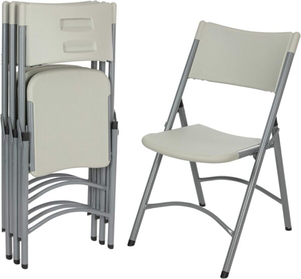 Silla plegable plástica 4/1 gris claro (cod. 39833) - Imagen 4